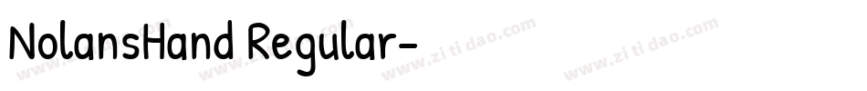 NolansHand Regular字体转换